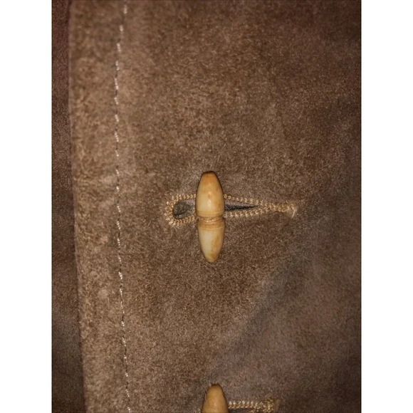 VTG Stanley Blacker Suede Bankers Vest 42 Long Tan Costume Western Leather - Picture 3 of 6